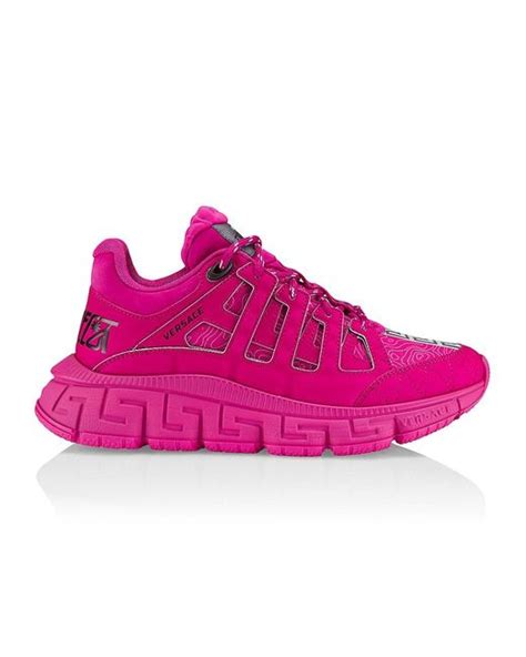 scarpe fucsia versace|versace pink sneakers.